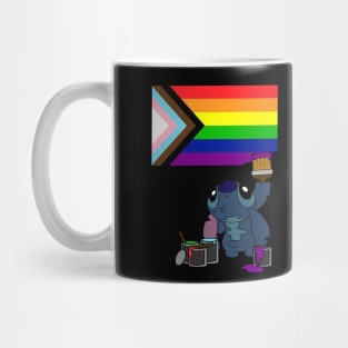 Stitch paintig Pride Flag Mug